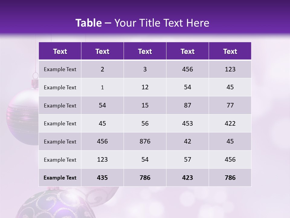 Celebration Bauble Image PowerPoint Template