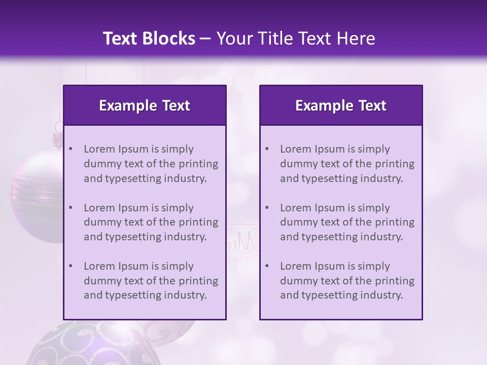 Celebration Bauble Image PowerPoint Template
