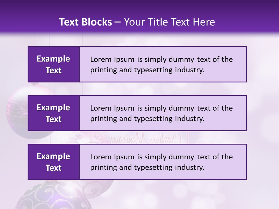 Celebration Bauble Image PowerPoint Template