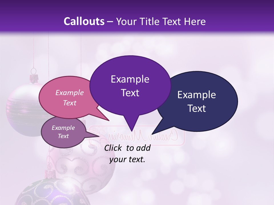 Celebration Bauble Image PowerPoint Template