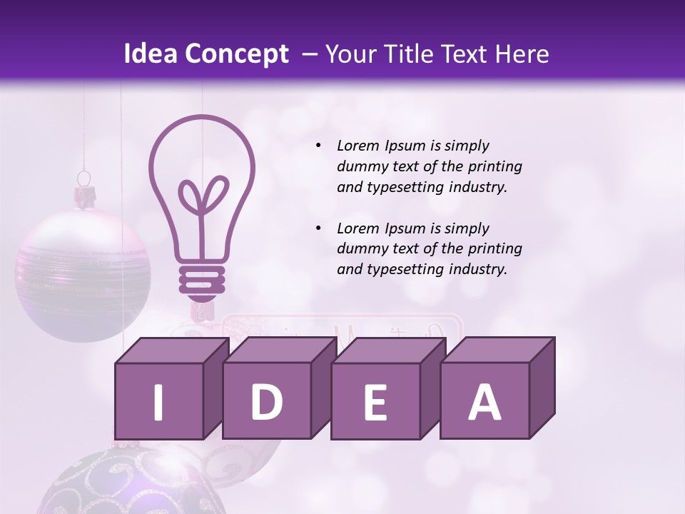 Celebration Bauble Image PowerPoint Template