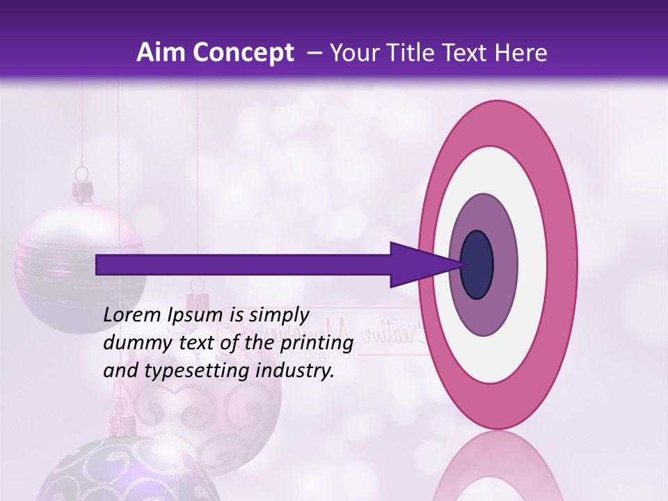 Celebration Bauble Image PowerPoint Template