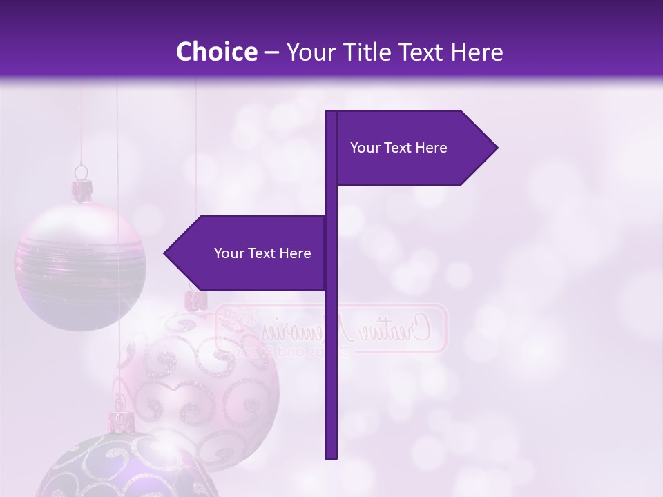 Celebration Bauble Image PowerPoint Template