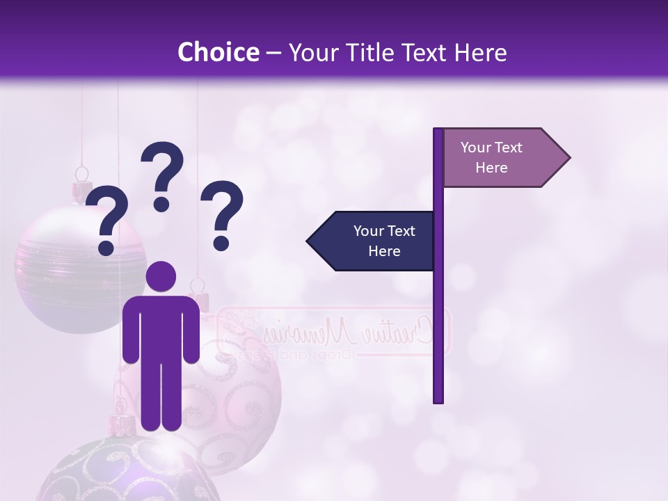 Celebration Bauble Image PowerPoint Template