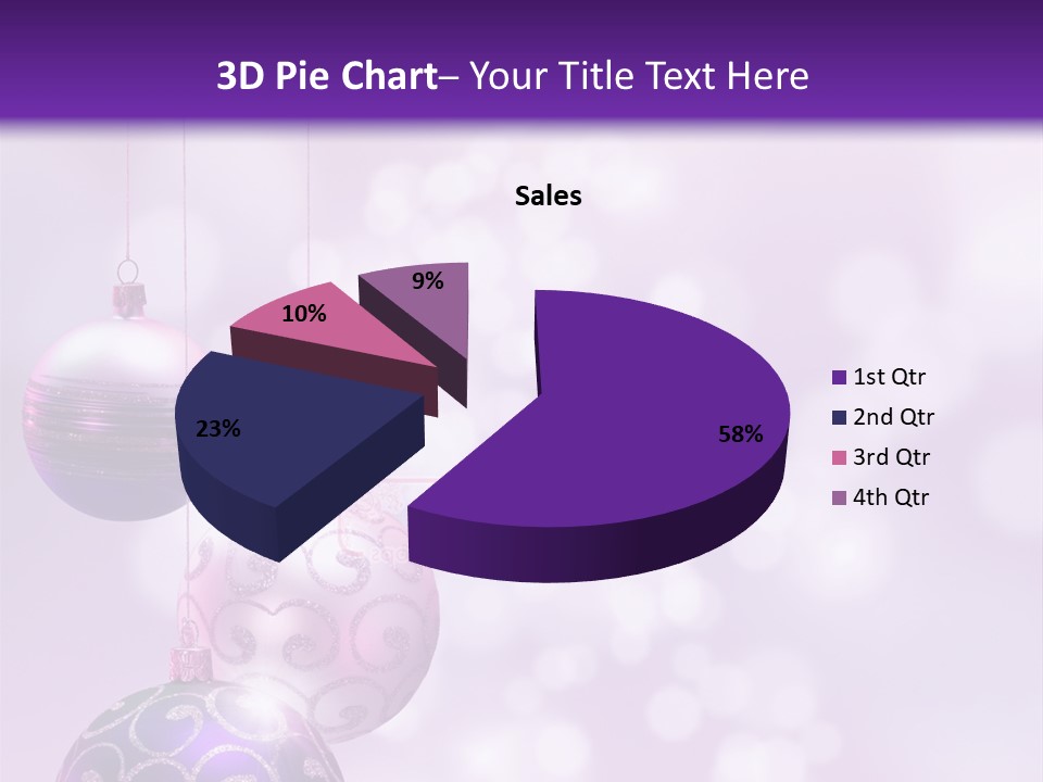 Celebration Bauble Image PowerPoint Template