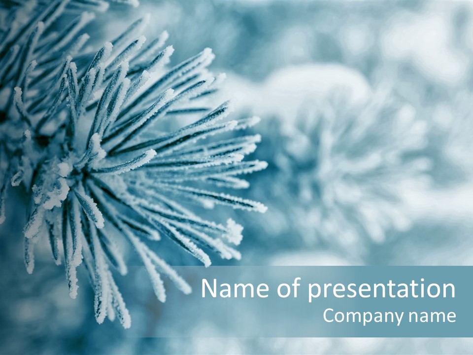 Snowflake Holiday Siberia PowerPoint Template