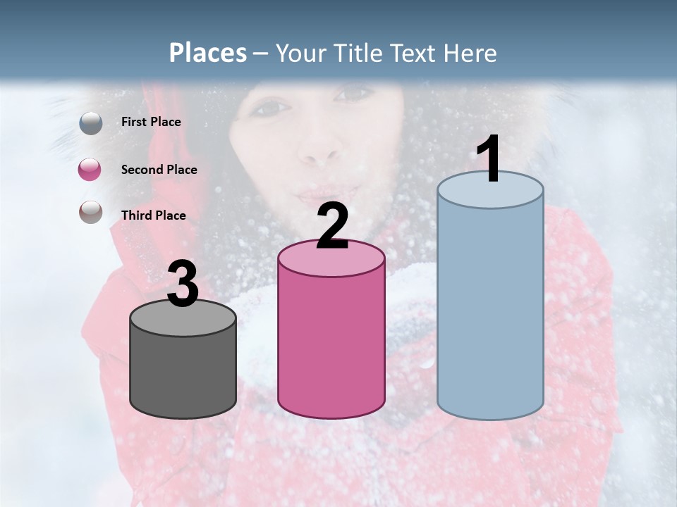 Female Ice Face PowerPoint Template