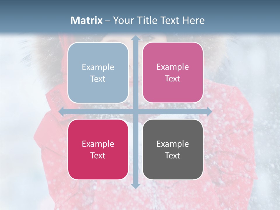 Female Ice Face PowerPoint Template