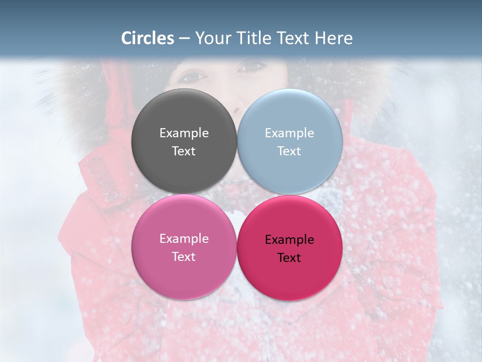 Female Ice Face PowerPoint Template