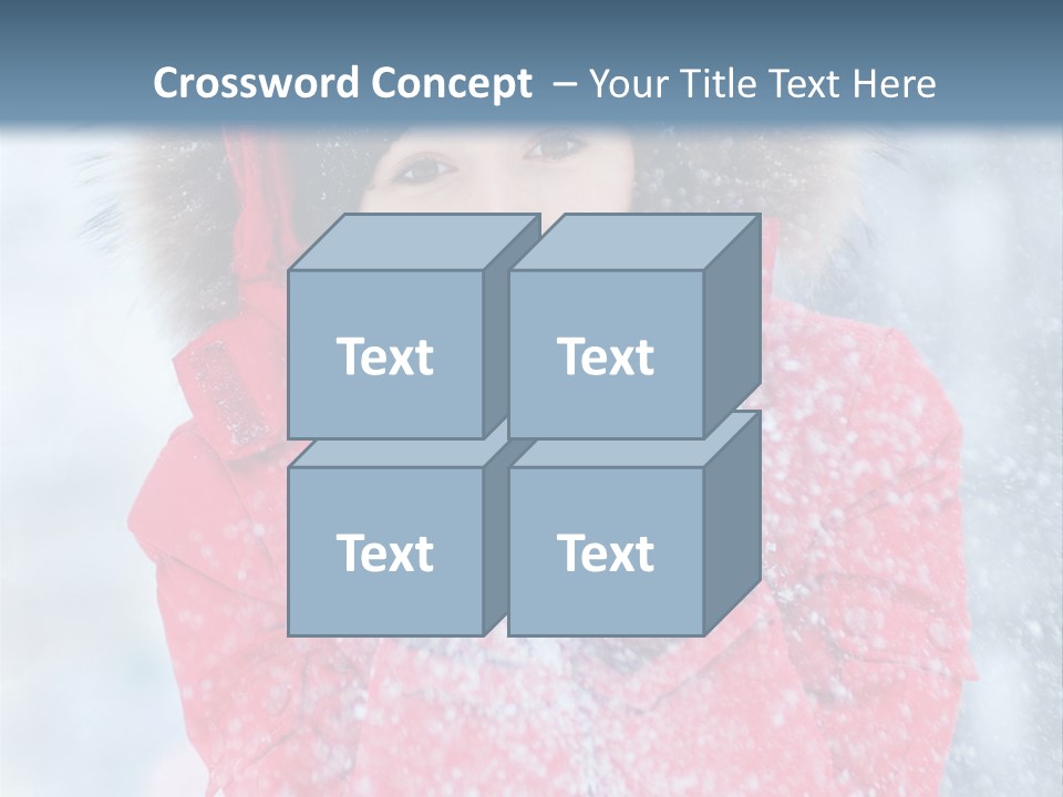 Female Ice Face PowerPoint Template