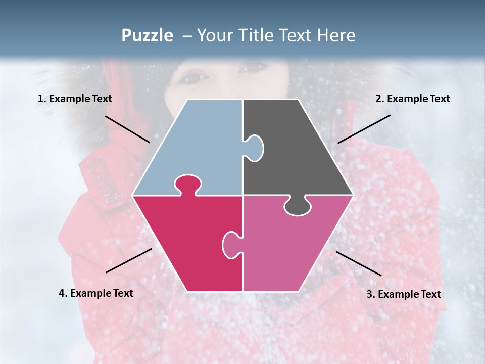 Female Ice Face PowerPoint Template