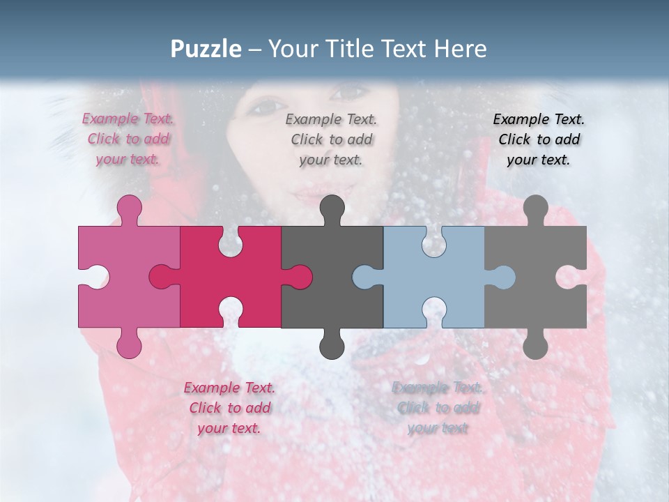 Female Ice Face PowerPoint Template