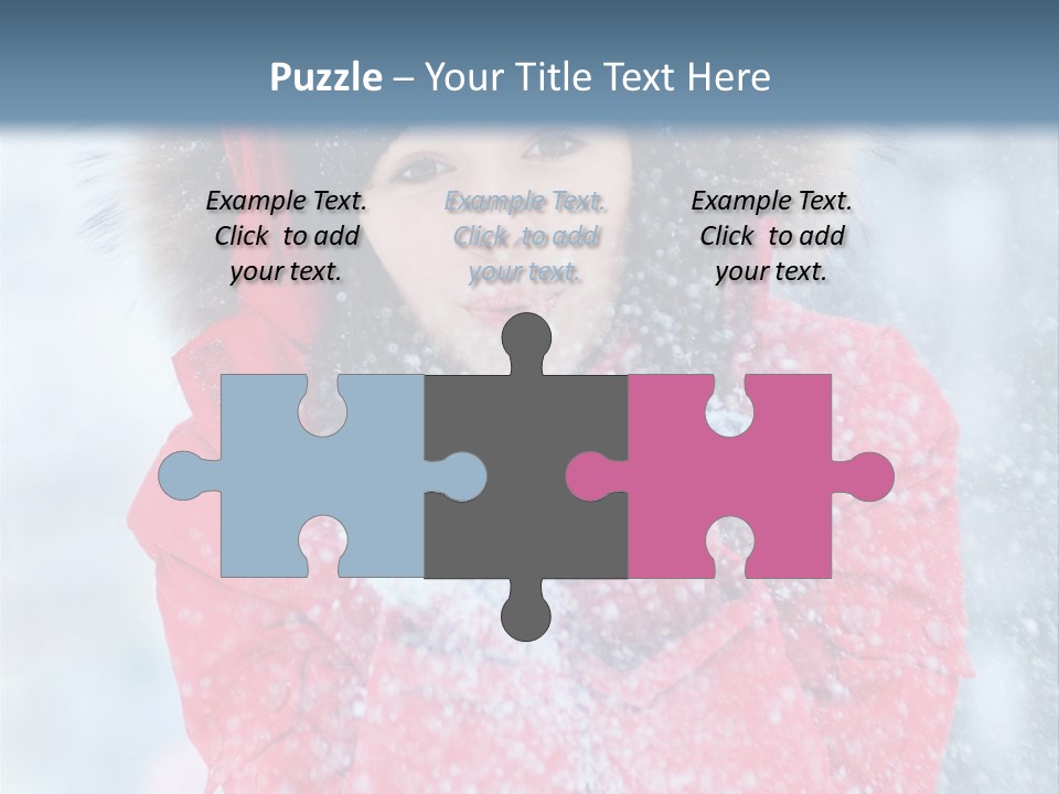 Female Ice Face PowerPoint Template