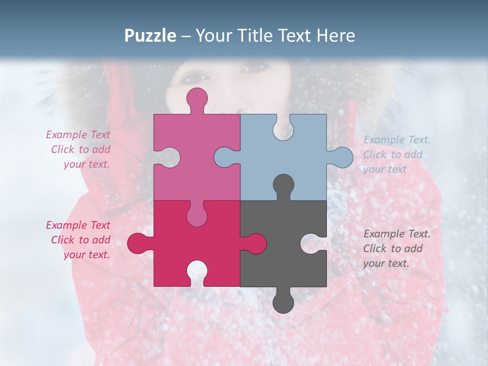 Female Ice Face PowerPoint Template