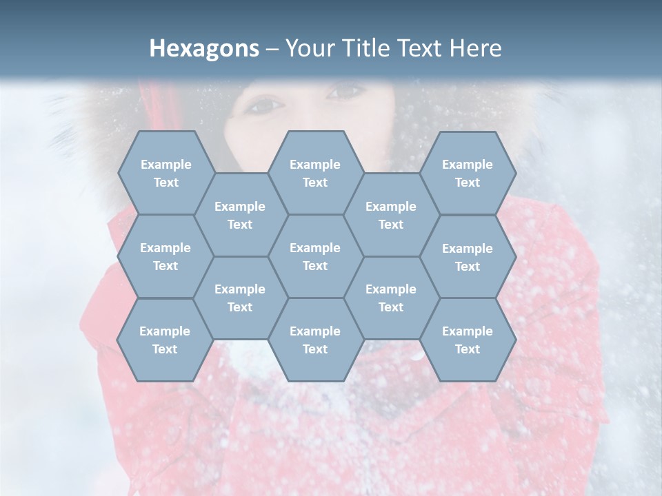 Female Ice Face PowerPoint Template