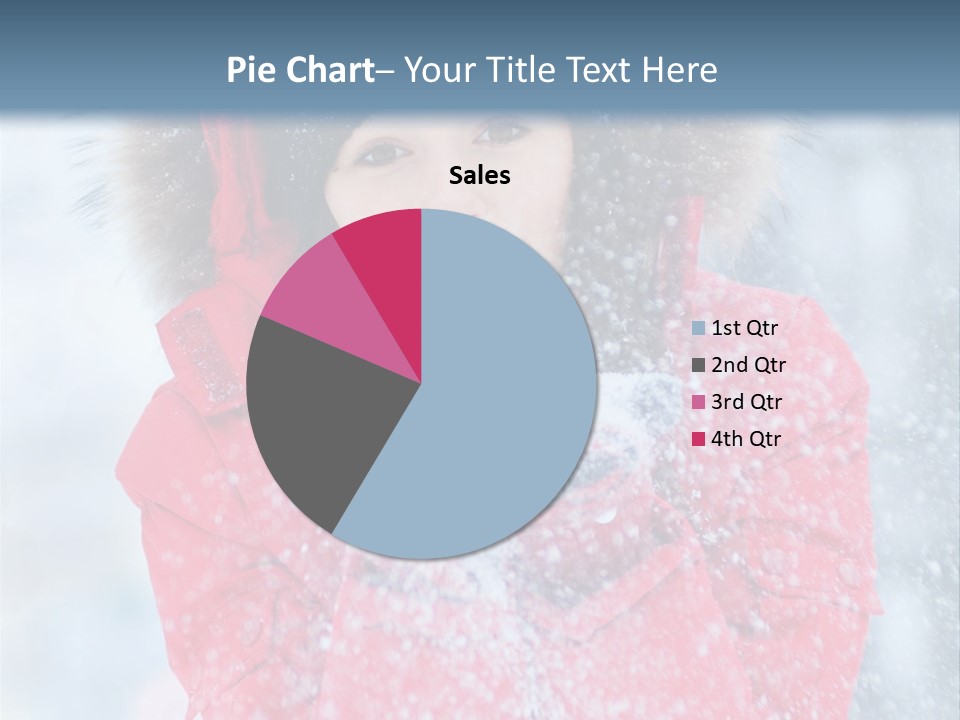 Female Ice Face PowerPoint Template