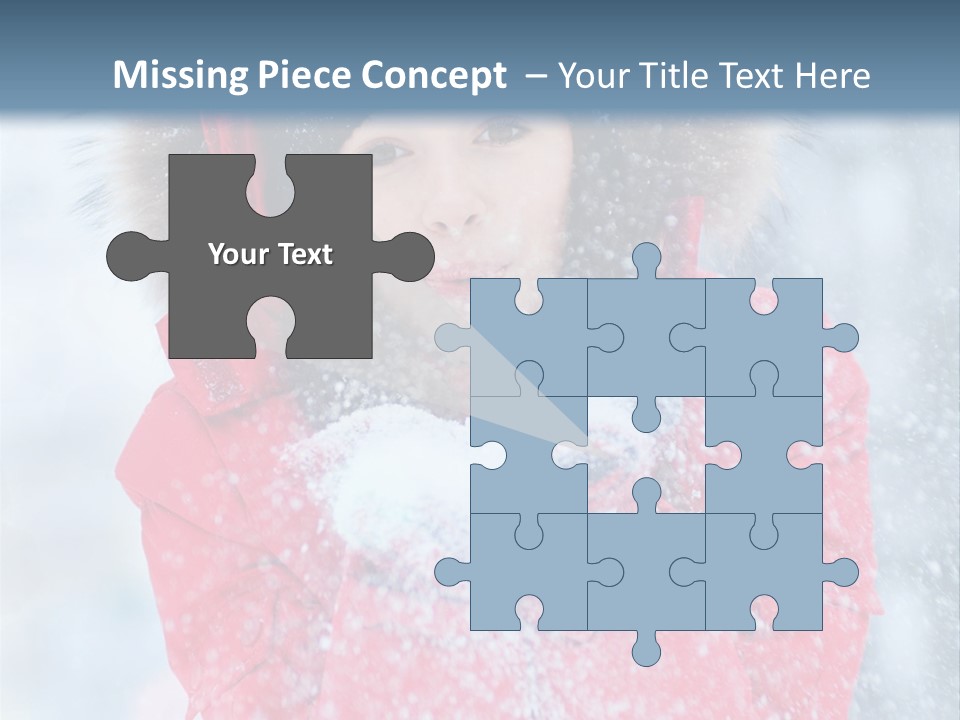 Female Ice Face PowerPoint Template