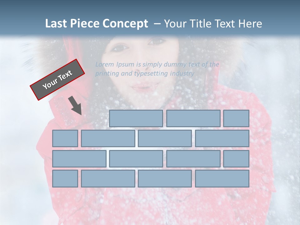 Female Ice Face PowerPoint Template