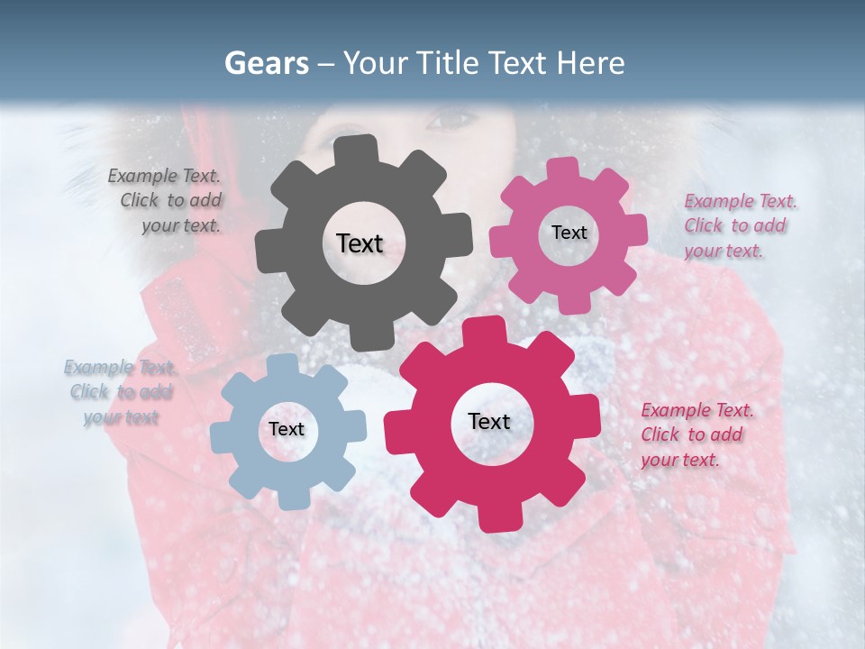 Female Ice Face PowerPoint Template