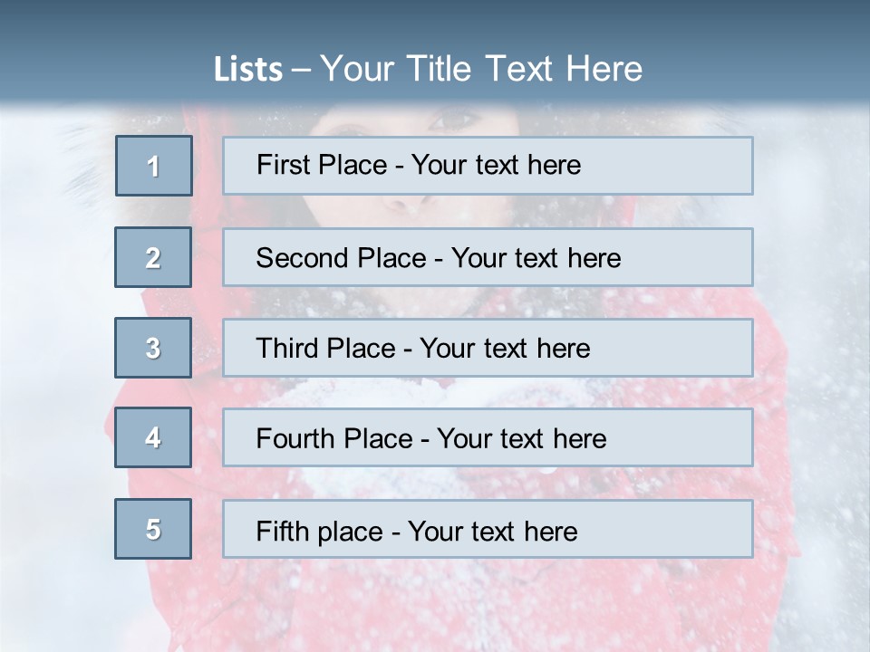 Female Ice Face PowerPoint Template