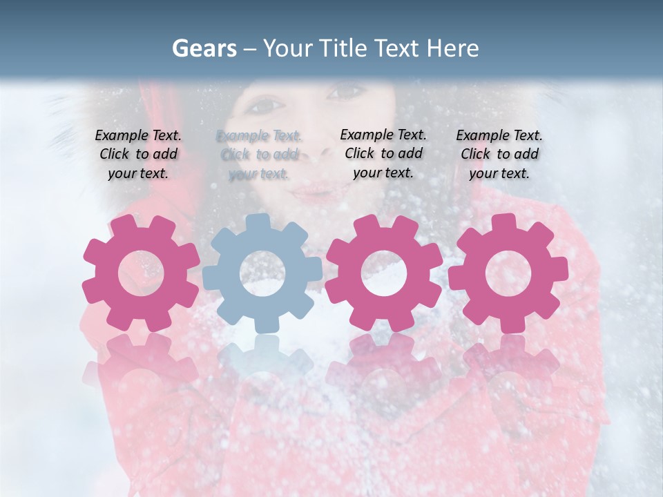 Female Ice Face PowerPoint Template