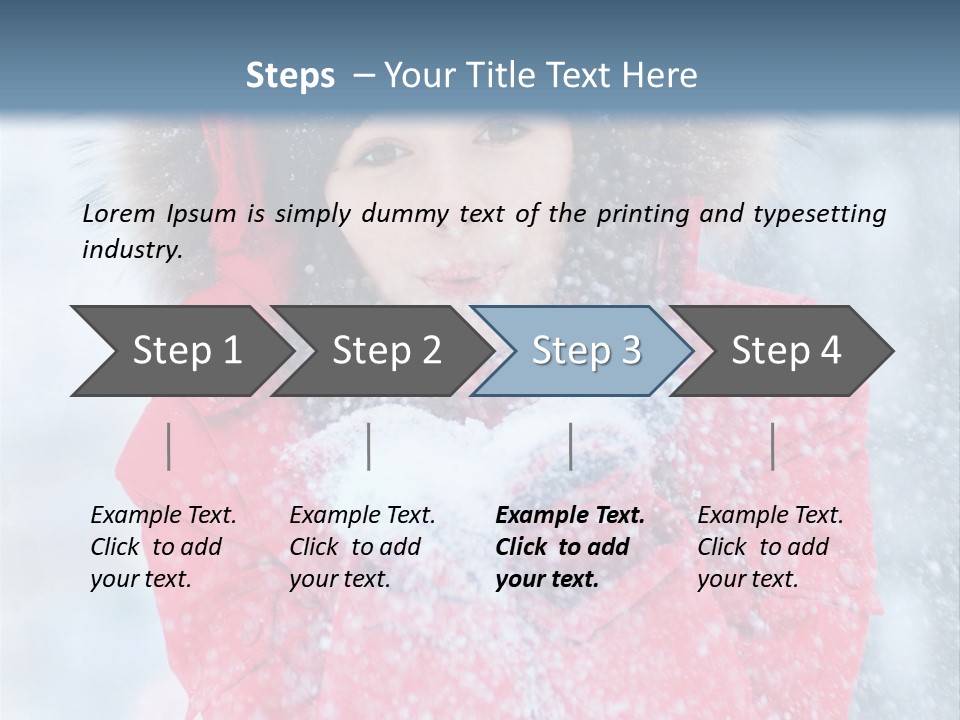 Female Ice Face PowerPoint Template