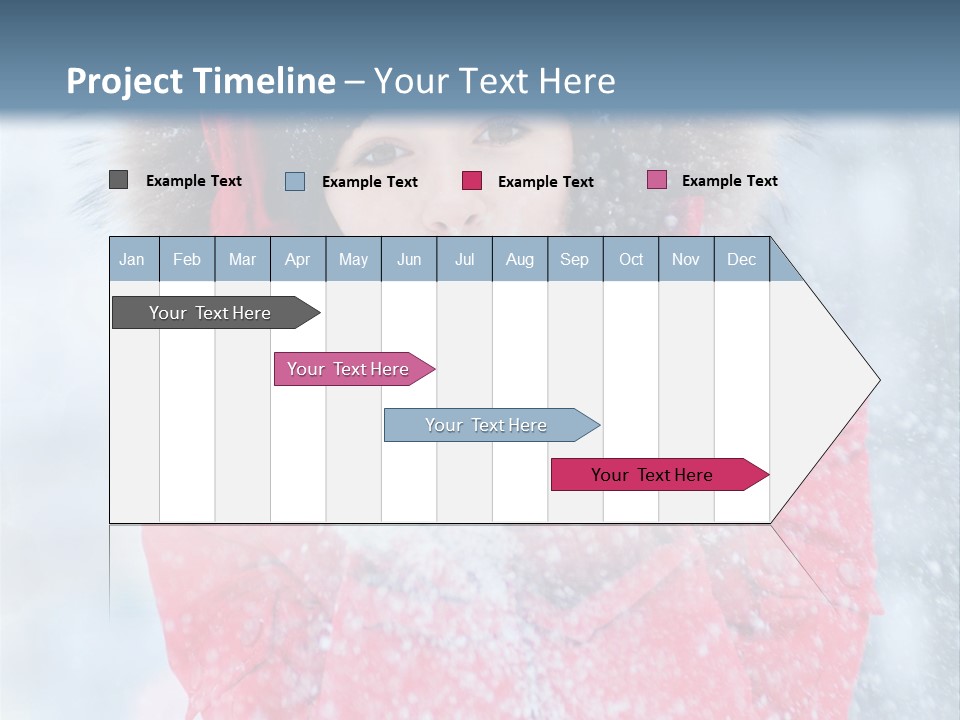 Female Ice Face PowerPoint Template