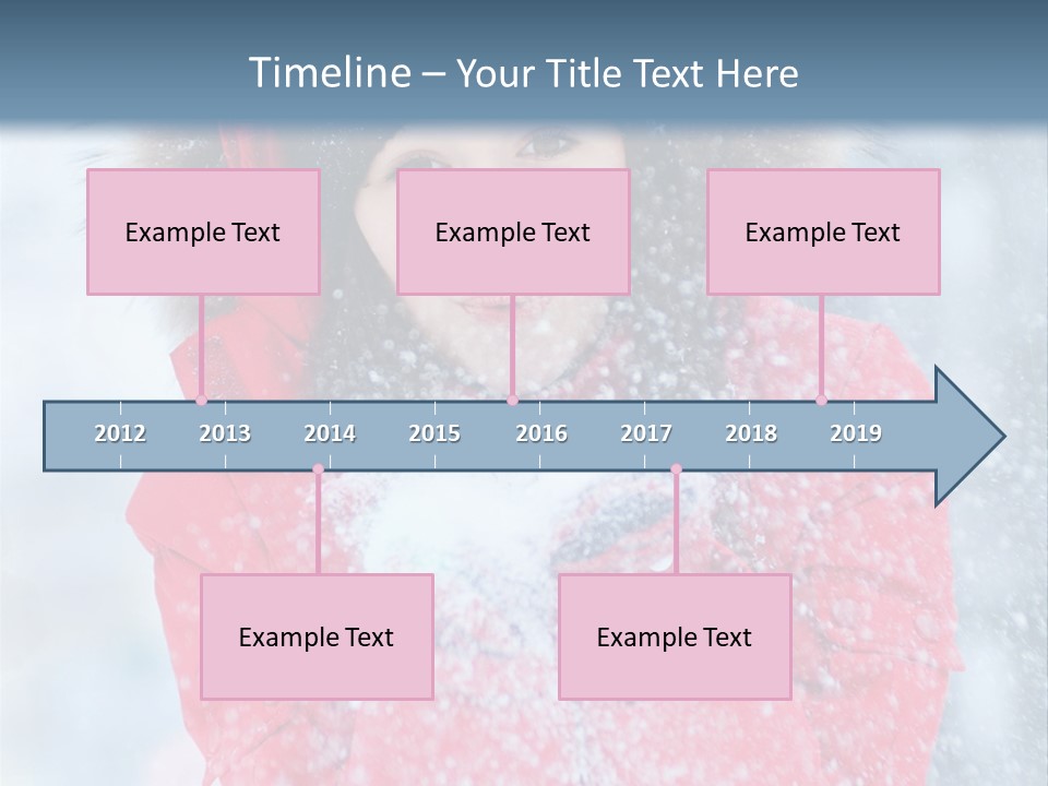 Female Ice Face PowerPoint Template