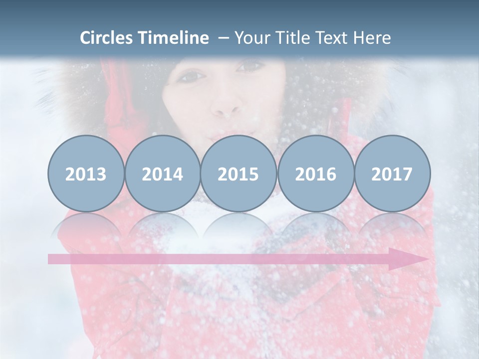 Female Ice Face PowerPoint Template