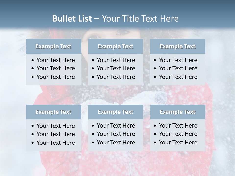 Female Ice Face PowerPoint Template