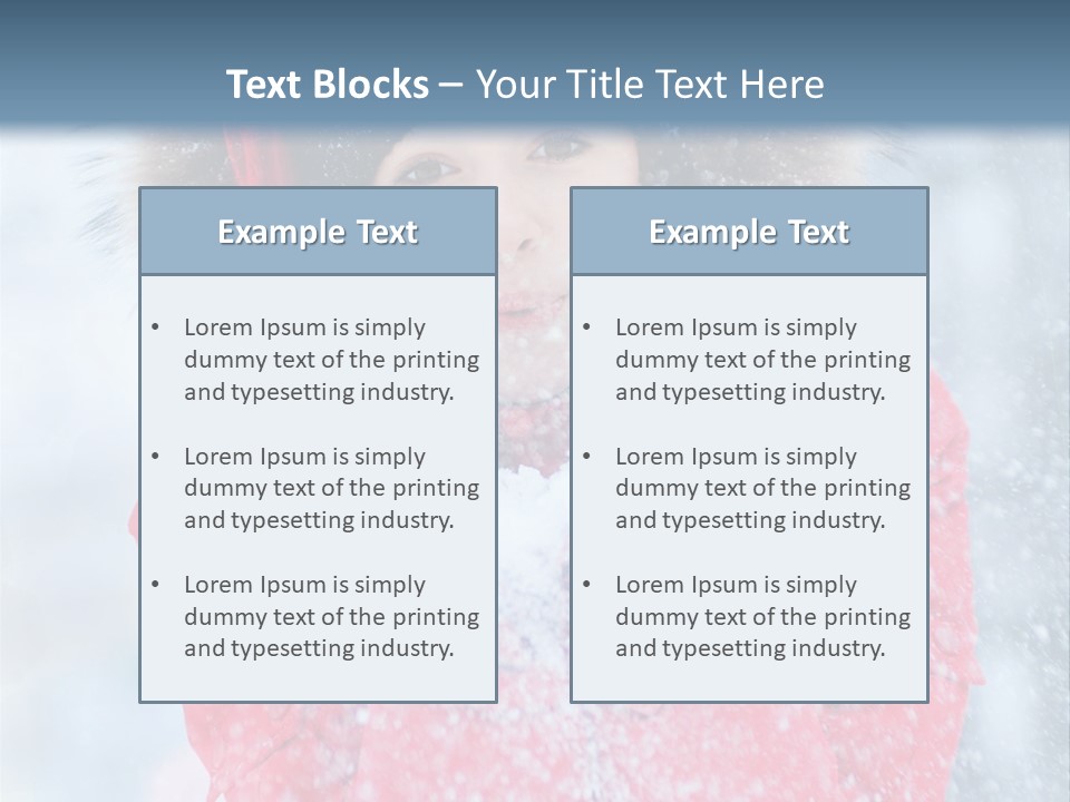 Female Ice Face PowerPoint Template