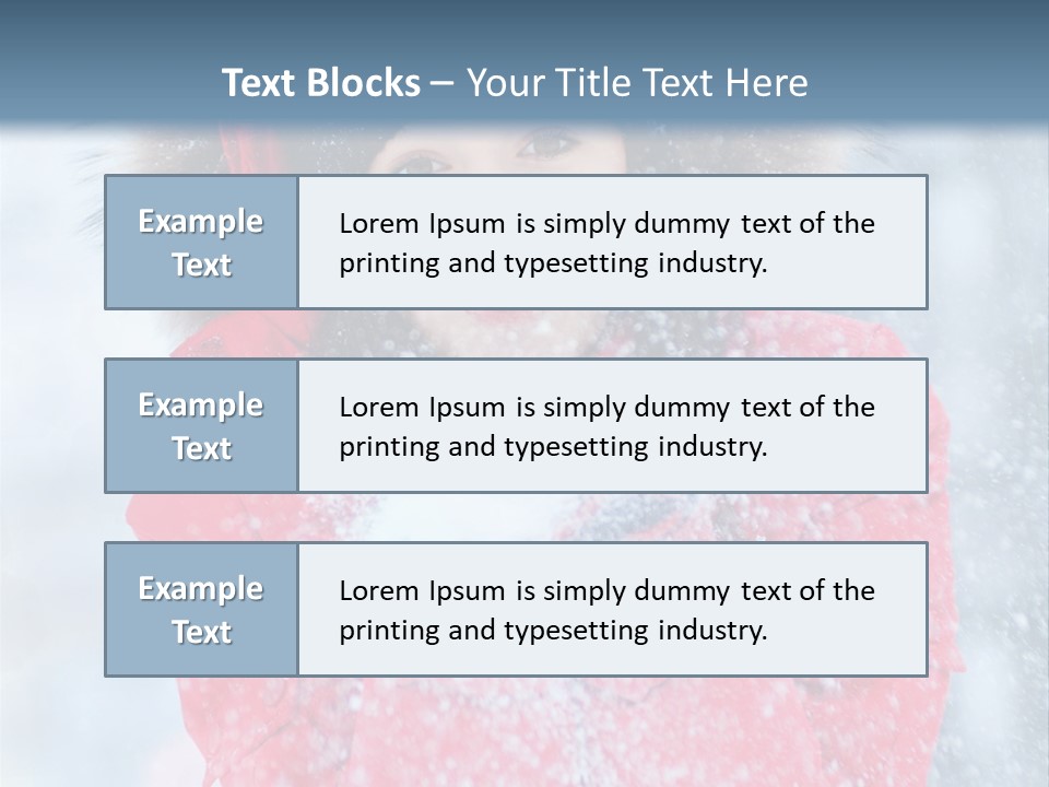 Female Ice Face PowerPoint Template