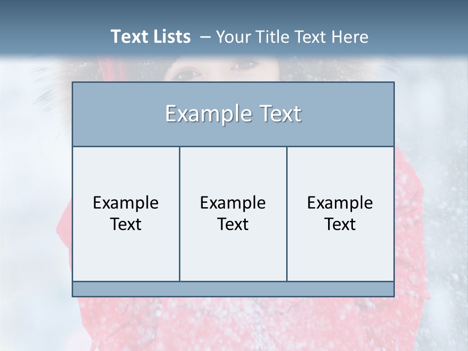 Female Ice Face PowerPoint Template