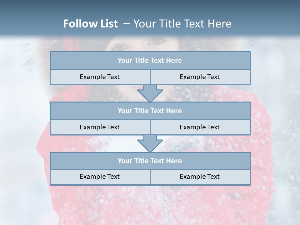 Female Ice Face PowerPoint Template