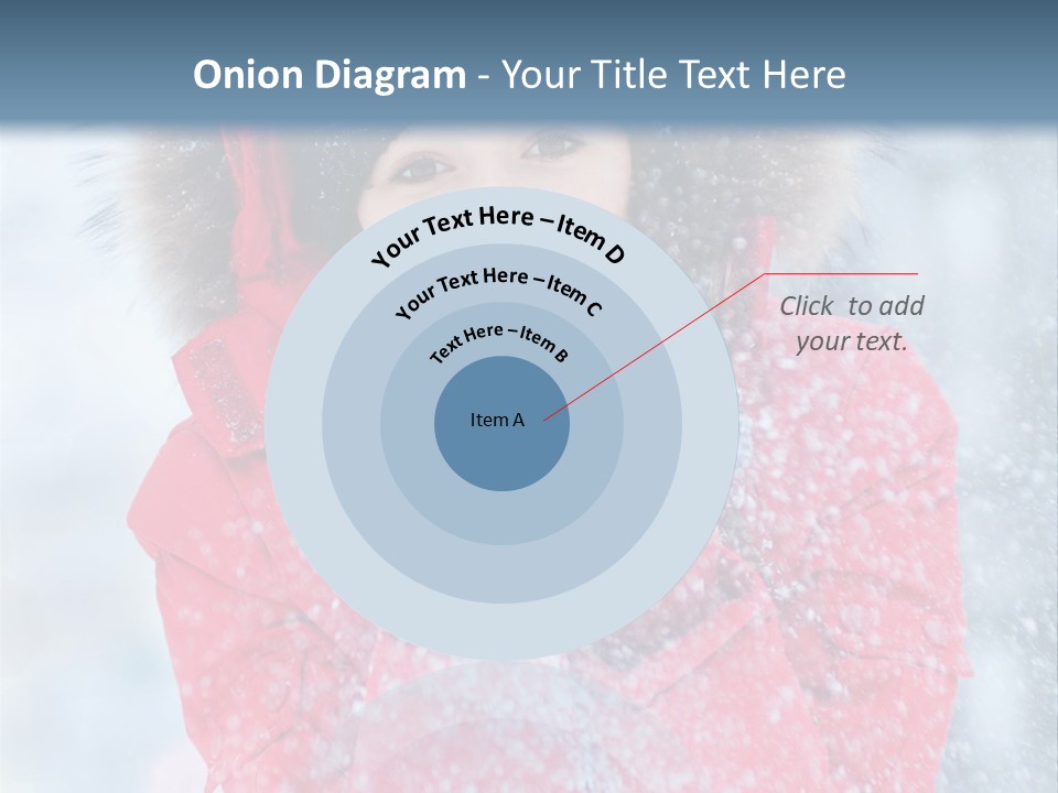 Female Ice Face PowerPoint Template