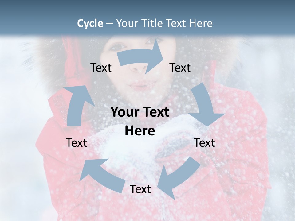 Female Ice Face PowerPoint Template