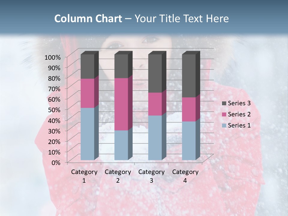 Female Ice Face PowerPoint Template
