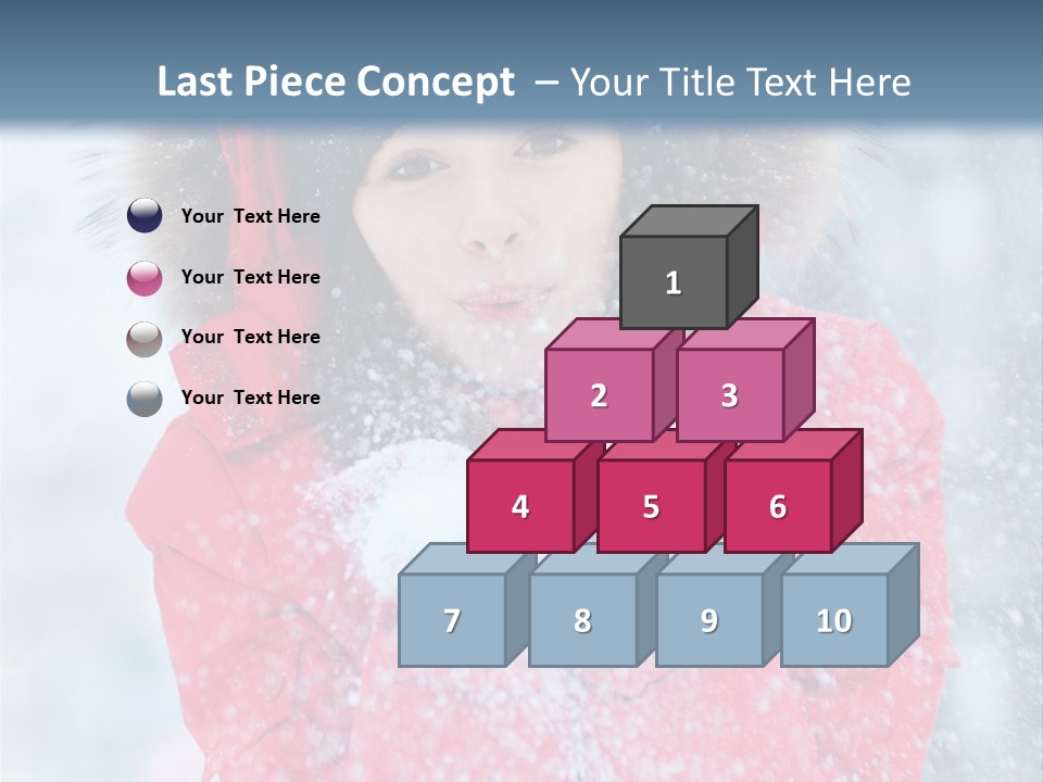 Female Ice Face PowerPoint Template