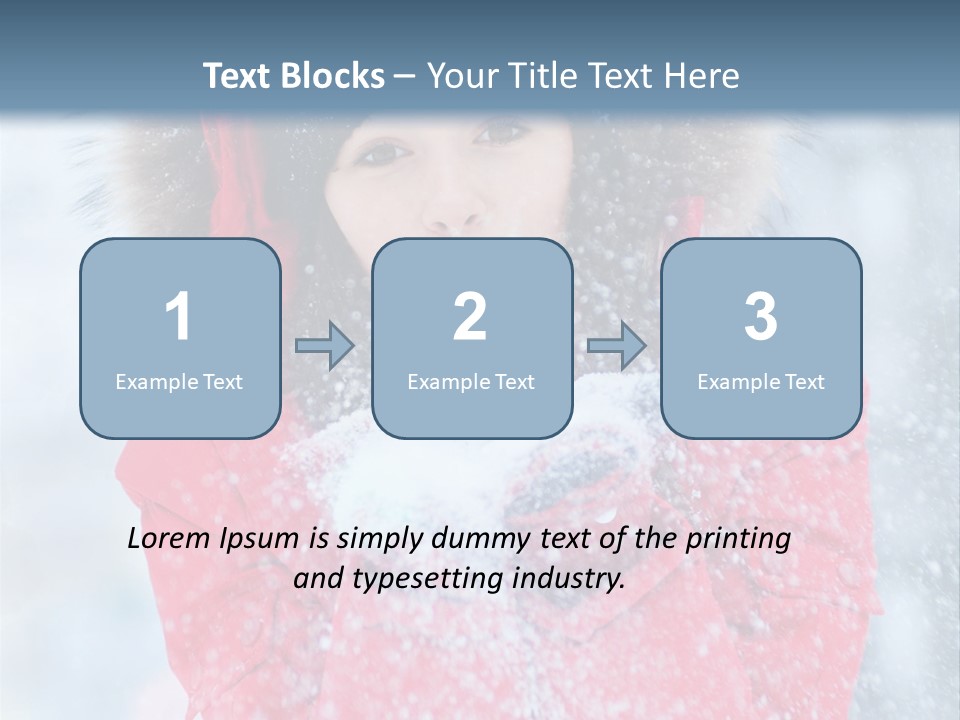 Female Ice Face PowerPoint Template