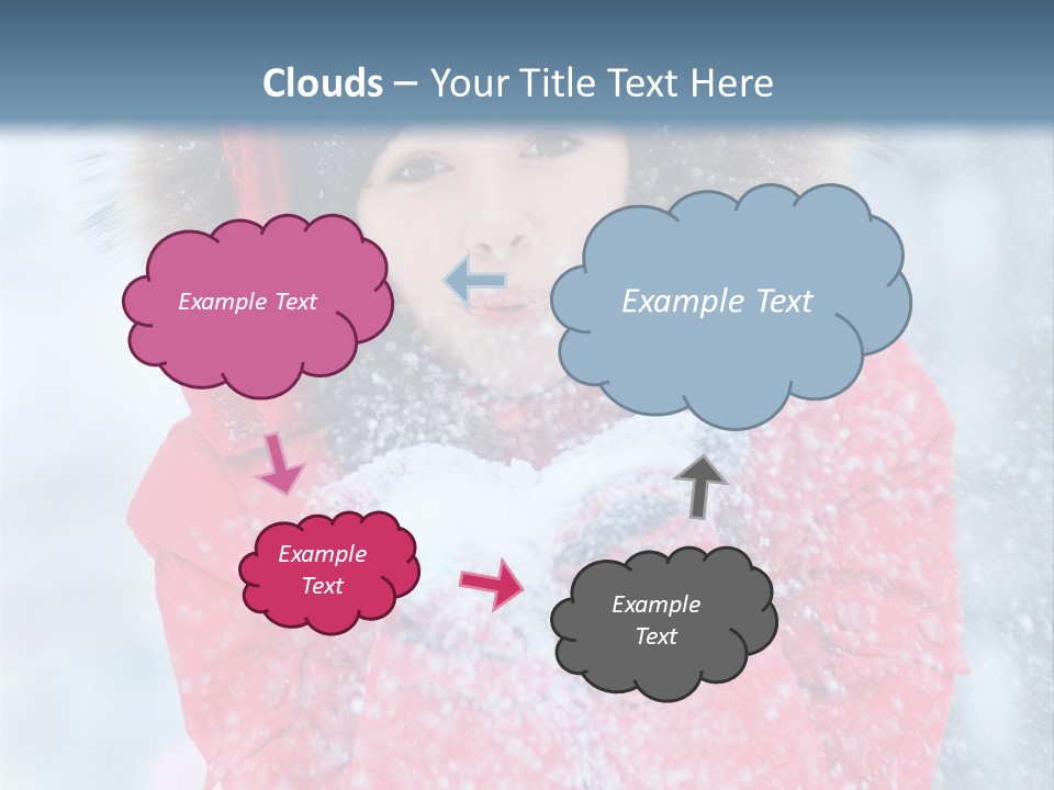 Female Ice Face PowerPoint Template