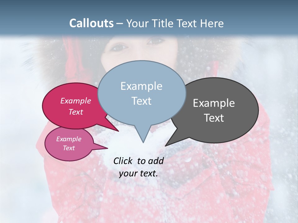 Female Ice Face PowerPoint Template