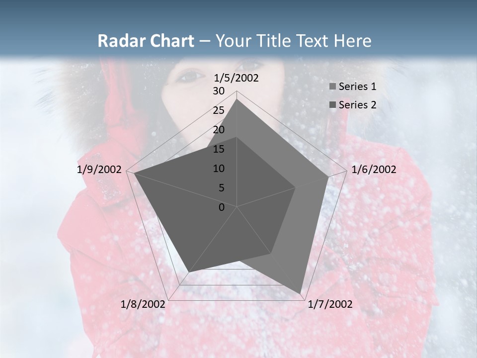 Female Ice Face PowerPoint Template