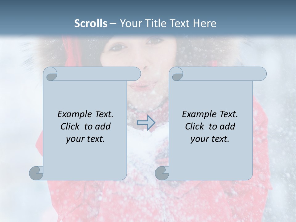 Female Ice Face PowerPoint Template