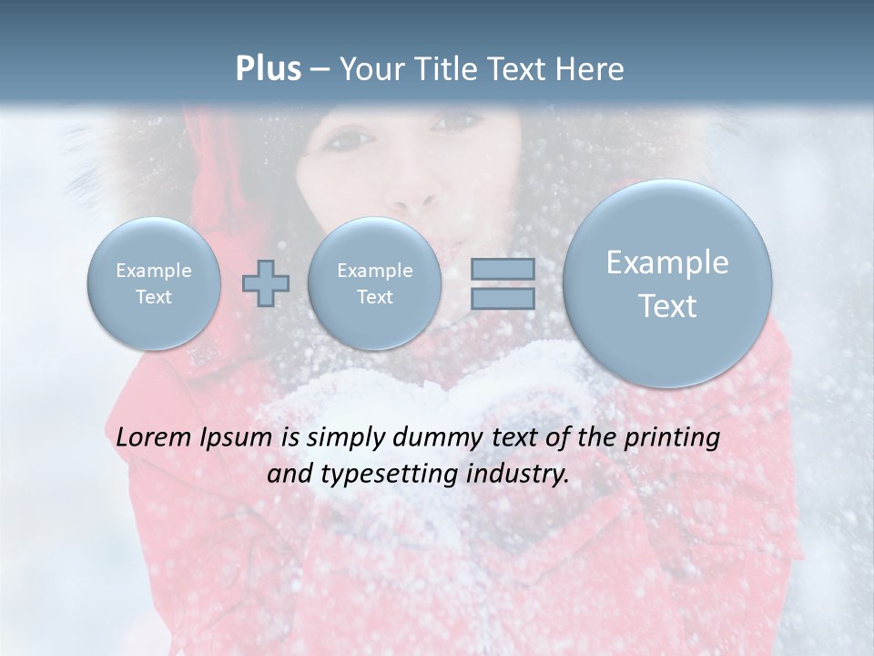 Female Ice Face PowerPoint Template