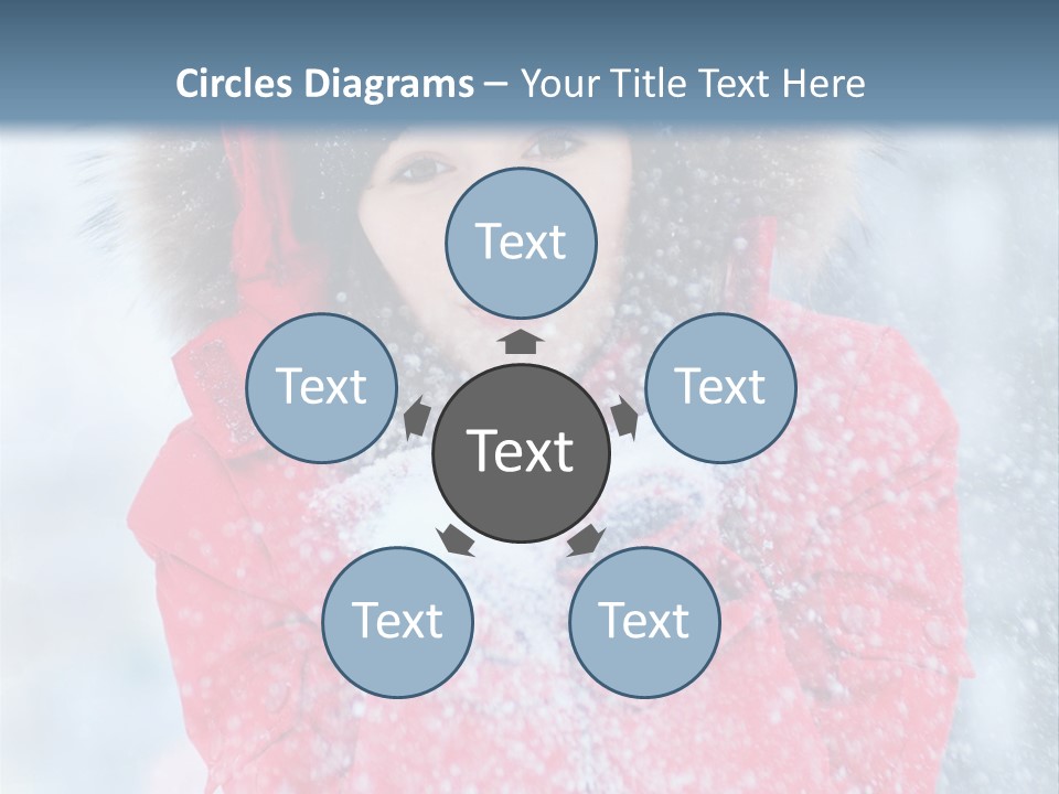 Female Ice Face PowerPoint Template