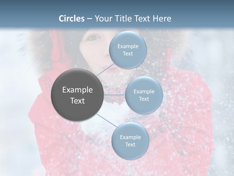 Female Ice Face PowerPoint Template