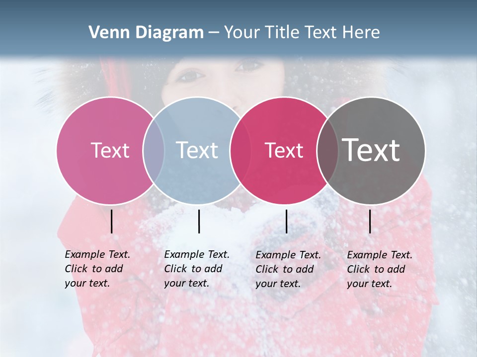 Female Ice Face PowerPoint Template