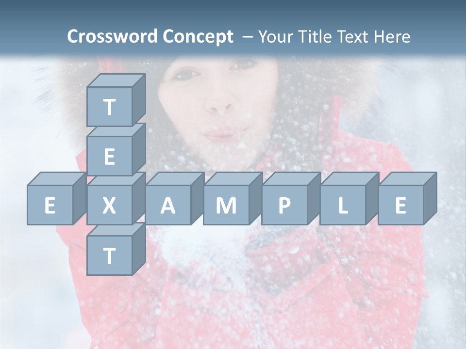 Female Ice Face PowerPoint Template