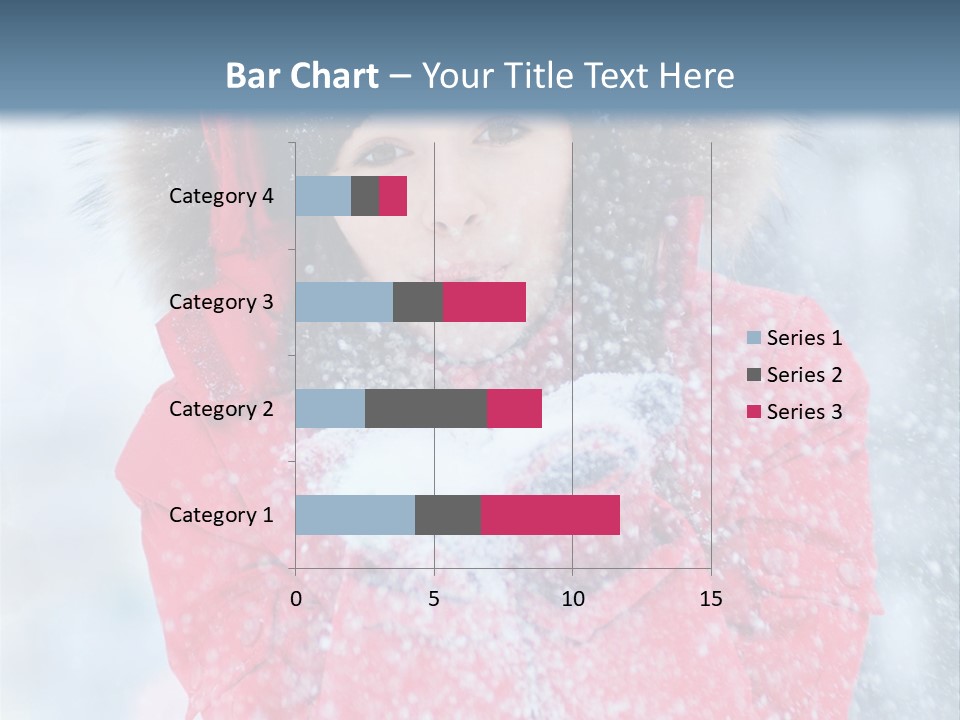 Female Ice Face PowerPoint Template