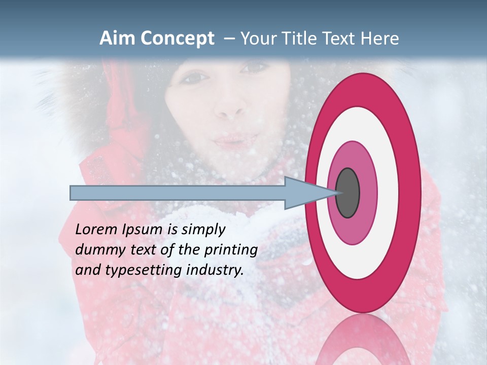 Female Ice Face PowerPoint Template